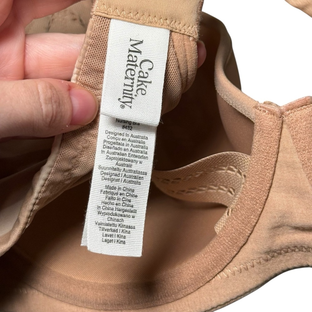 NWOT Cake Maternity Lamington T-Shirt Nursing Bra Beige 36DDD 36F - Picture 9 of 10